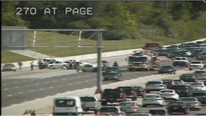 Accident on 270 in St. Louis, at Page Avenue