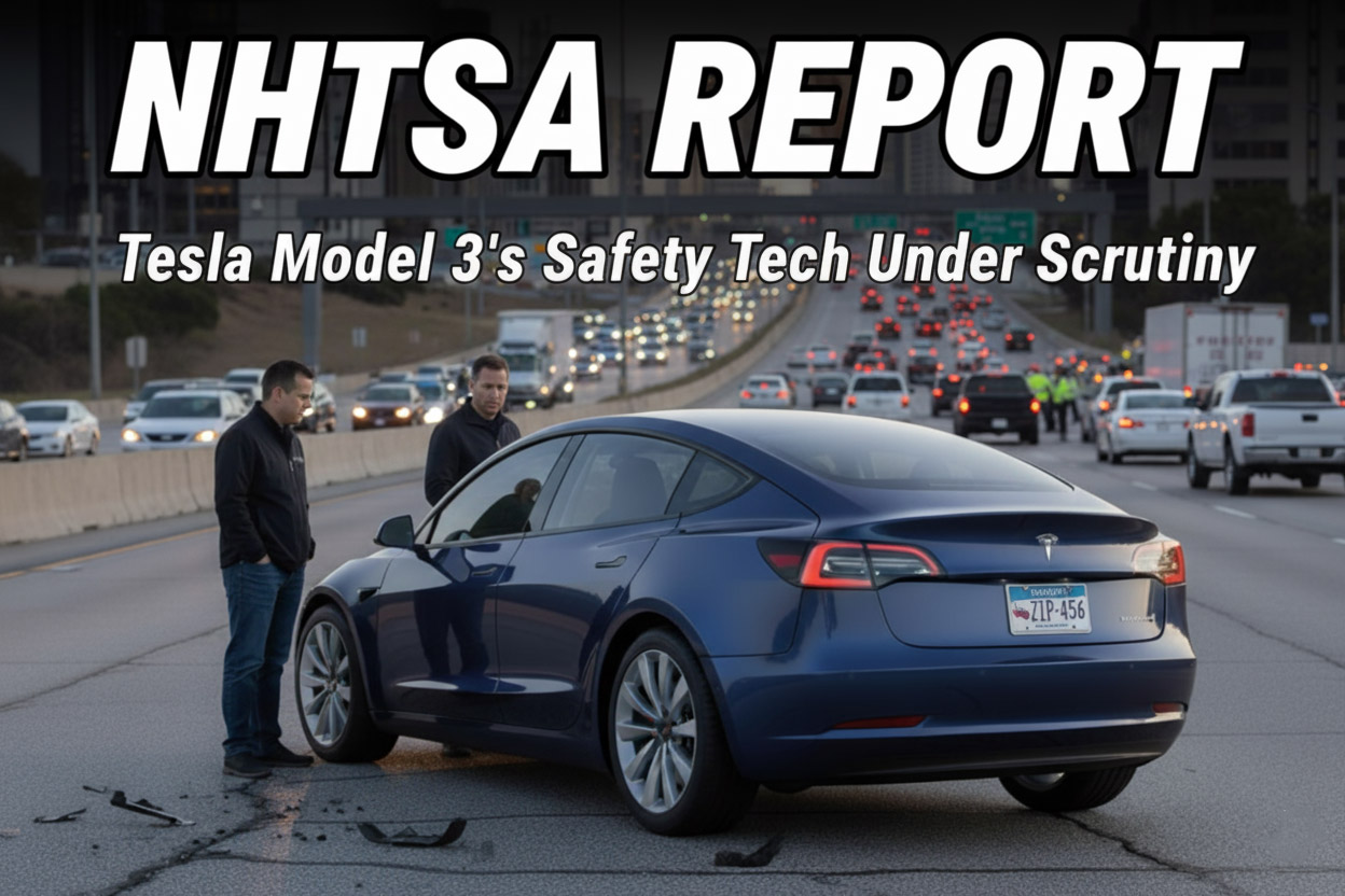 NHTSA Report: Tesla Model 3’s Safety Tech Under Scrutiny