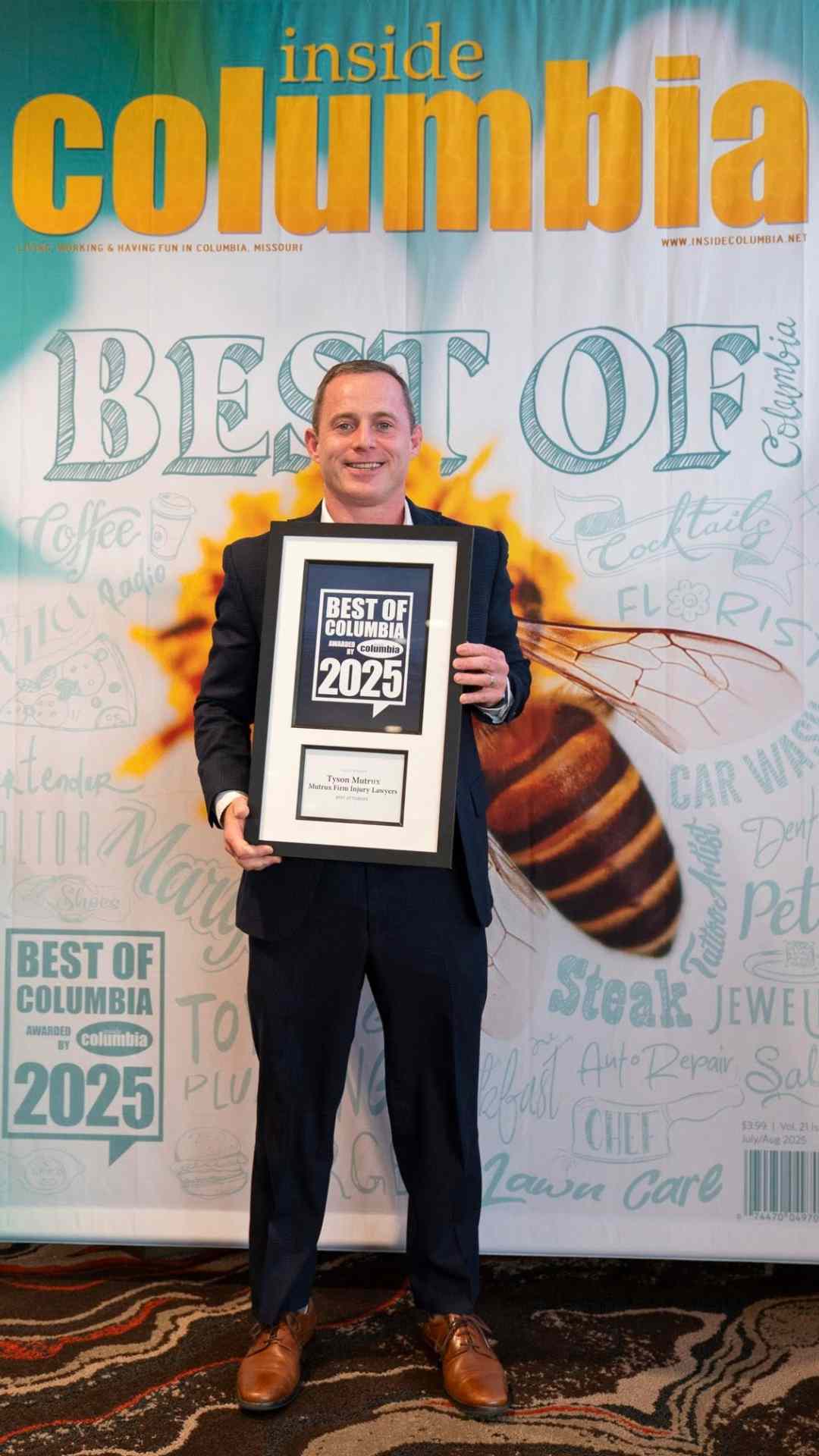 Tyson Mutrux, Best of Columbia 2025 — Mutrux Firm Injury Lawyers