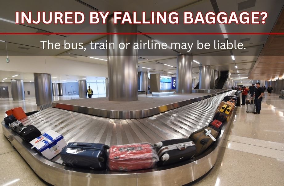 Falling Baggage Injury Claims: When a Bus, Train, or Airline Is Liable for Luggage That Falls on a Passenger
