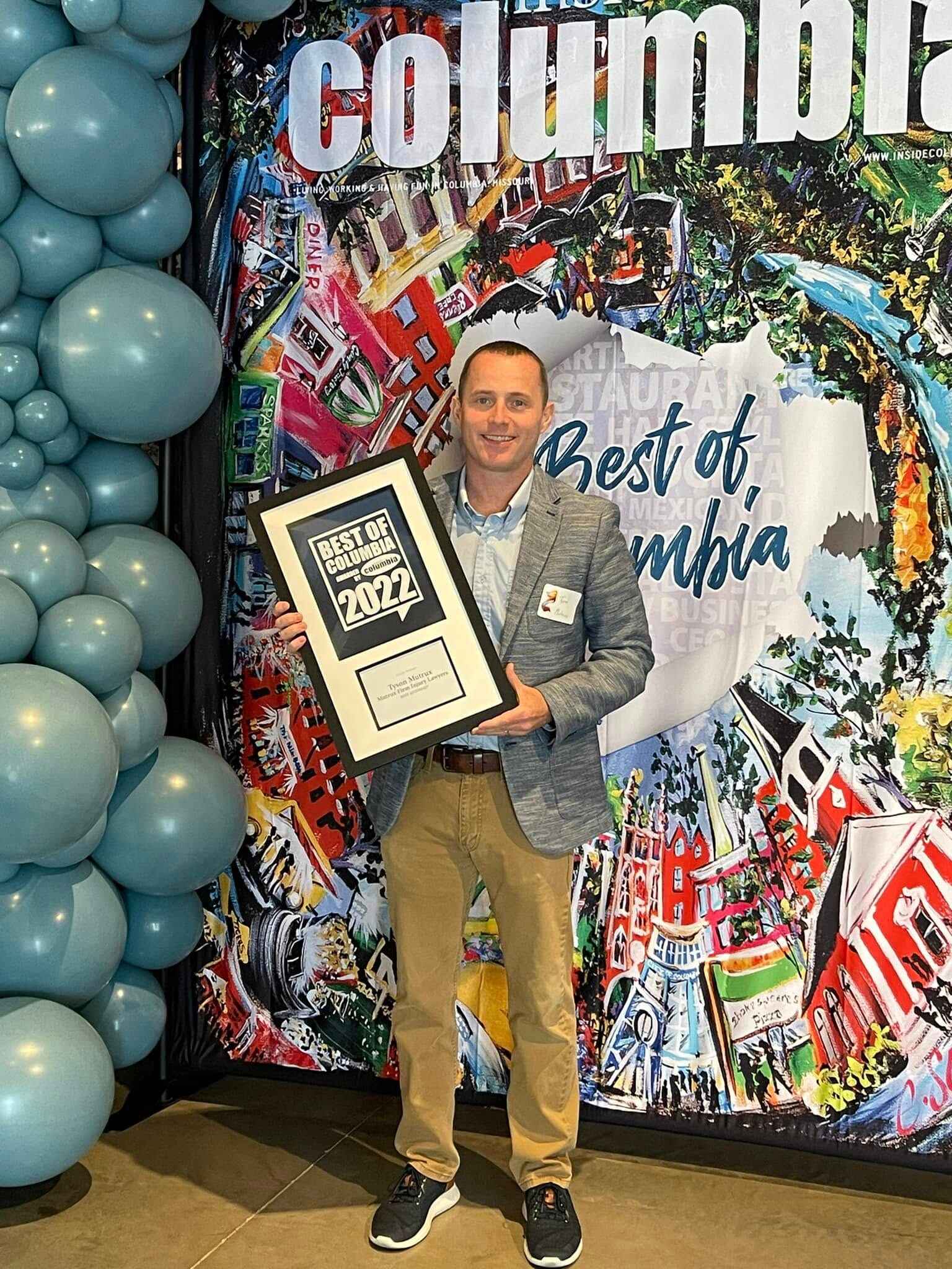 Tyson Mutrux, Best of Columbia 2022 — Mutrux Firm Injury Lawyers