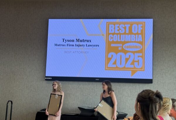 Tyson Mutrux, Best of Columbia 2025 Best Attorney — Mutrux Firm Injury Lawyers
